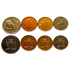 Замбия 5 10 50 нгве 1 квача 2012 год UNC Набор из 4 монет