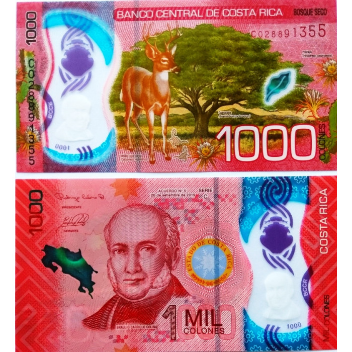 Коста-Рика 1000 колон 2019 год P-280