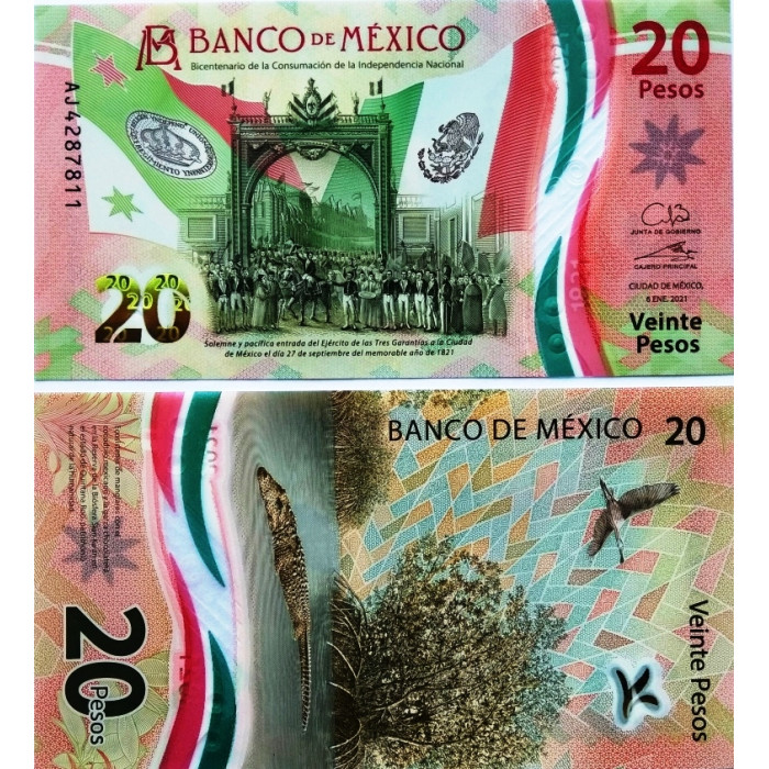 Мексика 20 песо 2021 год P-137a.5