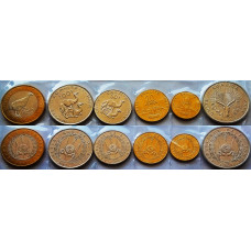 Джибути 5 10 20 50 100 250 франков 1991-2016 год UNC Набор из 6 монет