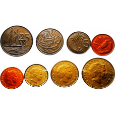 Каймановы острова 1 5 10 25 центов 2008 год UNC Набор из 4 монет