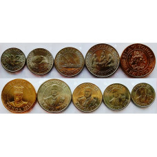 Тонга 5 10 20 50 сенити 1 паанга 2015 год UNC Набор из 5 монет 