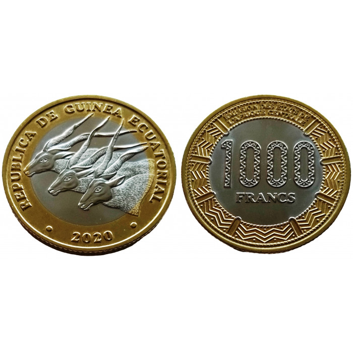 Экваториальная Гвинея 1000 франков 2020 год UNC UC# 1