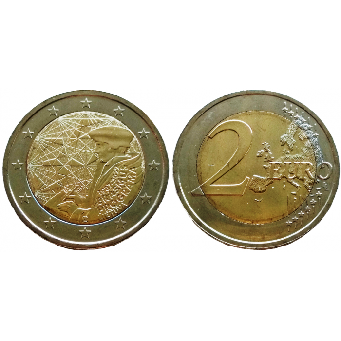 Литва 2 евро 2022 год UNC UC# 114 35 лет программе Эразмус