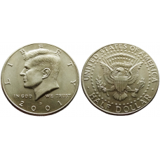 США 1/2 доллара 2001 D год UNC KM# A202b Полдоллара Кеннеди