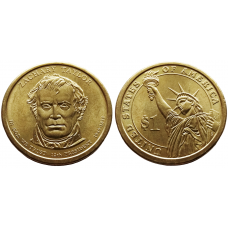 США 1 Доллар 2009 P год UNC Президенты № 12 Закари Тейлор (1849-1850)