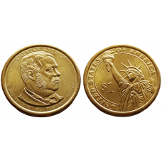 США 1 Доллар 2012 D год UNC Президенты № 21 Честер Алан Артур (1881–1885)