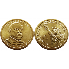 США 1 Доллар 2012 P год UNC Президенты № 22 Гровер Кливленд (1885–1889)