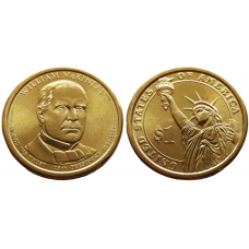 США 1 Доллар 2013 P год UNC Президенты № 25 Уильям Мак-Кинли (1897–1901)