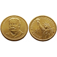 США 1 Доллар 2013 P год UNC Президенты № 27 Уильям Говард Тафт (1909–1913)