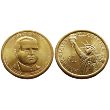 США 1 Доллар 2014 D год UNC Президенты № 31 Герберт Гувер (1929–1933)