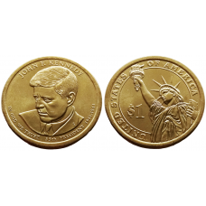 США 1 Доллар 2015 D год UNC Президенты № 35 Джон Кеннеди (1961–1963)