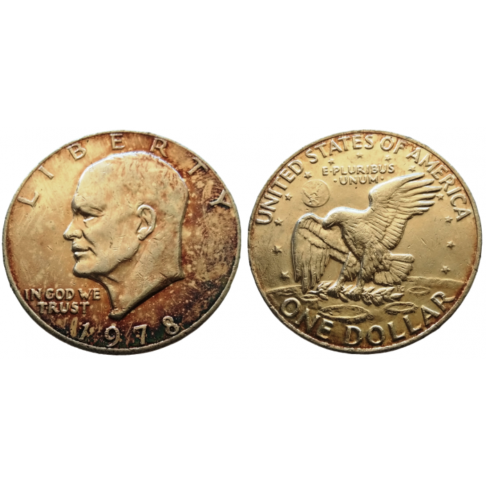 США 1 доллар 1978 год XF KM# 203 Доллар Эйзенхауэра