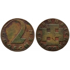 Австрия 2 гроша 1928 год KM# 2837