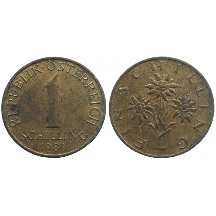 Австрия 1 шиллинг 1984 год XF KM# 2886