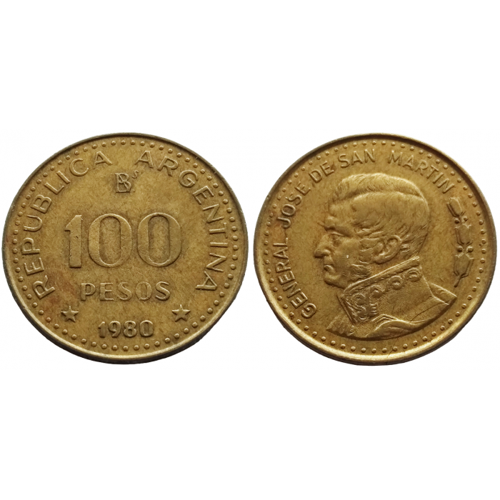 Аргентина 100 песо 1980 год KM# 85a