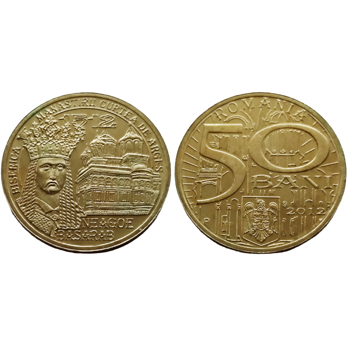 Румыния 50 бань 2012 год UNC KM# 287 500 лет началу правления Нягоя I Басараба