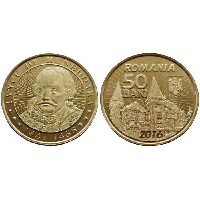 Румыния 50 бань 2016 год UNC UC# 102 575 лет началу правления Яноша Хуньяди