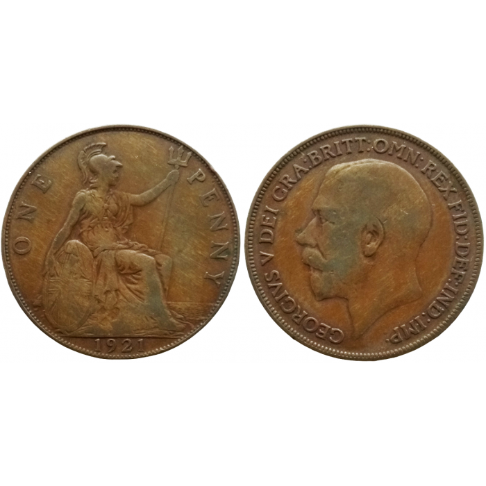 Великобритания 1 пенни 1921 год KM# 810 Король Георг V (1910 - 1936)