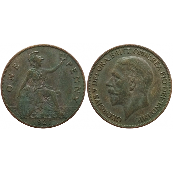 Великобритания 1 пенни 1927 год KM# 826 Король Георг V (1910 - 1936)