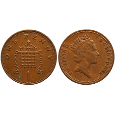 Великобритания 1 пенни 1988 год KM# 935 Королева Елизавета II (1982 - 2022)