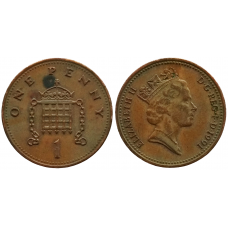 Великобритания 1 пенни 1991 год KM# 935 Королева Елизавета II (1982 - 2022)