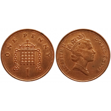 Великобритания 1 пенни 1993 год KM# 935a Королева Елизавета II (1982 - 2022)