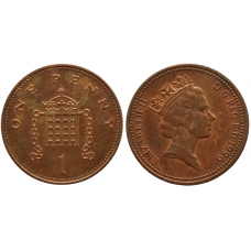 Великобритания 1 пенни 1996 год KM# 935a Королева Елизавета II (1982 - 2022)