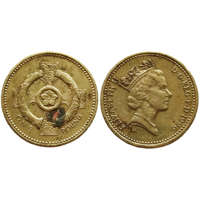 Великобритания 1 фунт 1996 год KM# 972 Королева Елизавета II (1982 - 2022)