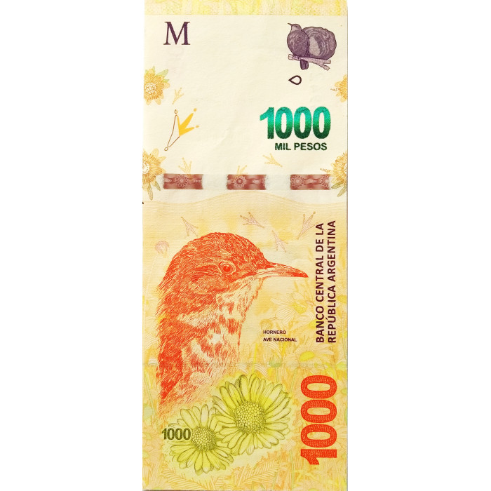 Аргентина 1000 песо 2019 год UNC P-366d