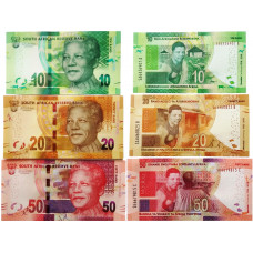 Южно-Африканская Республика 10 20 50 рэнд 2018 год UNC ЮАР "Столетие Нельсона Манделы" Набор из 3 банкнот