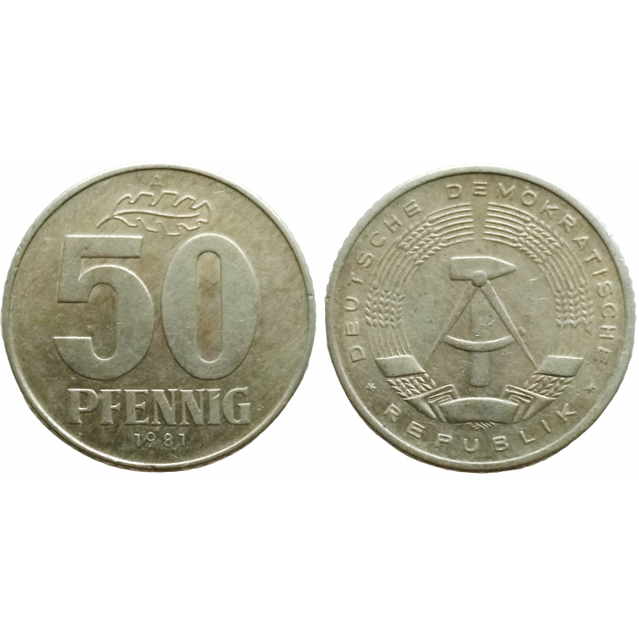 Германия - ГДР 50 пфеннигов 1981 год KM# 12.2