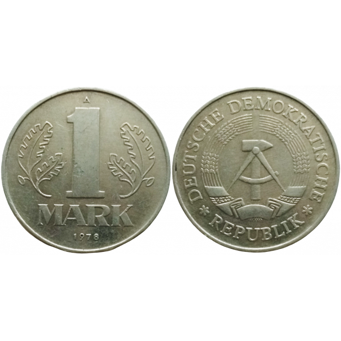 Германия - ГДР 1 марка 1978 год KM# 35.2