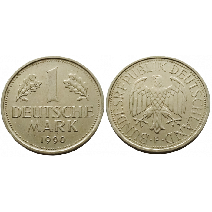Германия - ФРГ 1 марка 1990 F год KM# 110