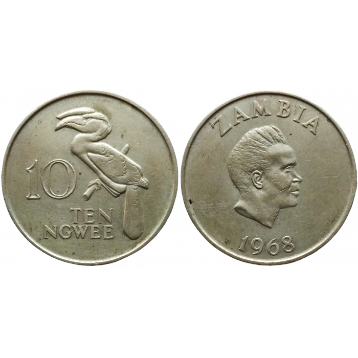 Замбия 10 нгве 1968 год KM# 12