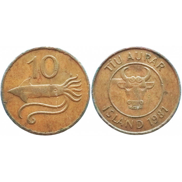 Исландия 10 эйре 1981 год KM# 25