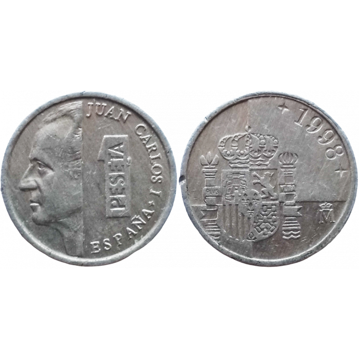 Испания 1 песета 1998 год KM# 832