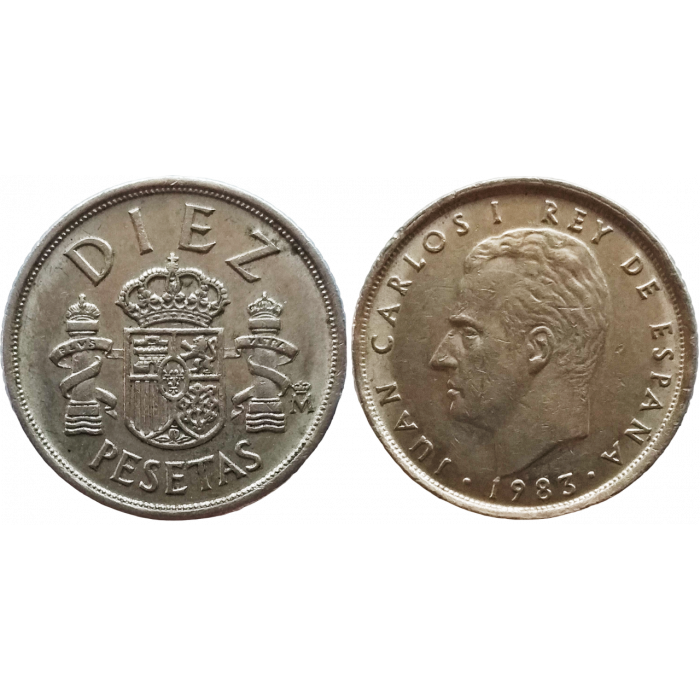 Испания 10 песет 1983 год KM# 827