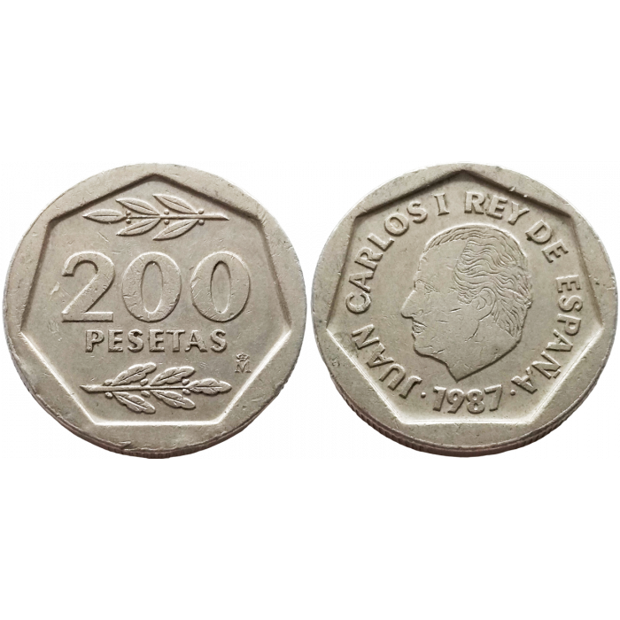 Испания 200 песет 1987 год KM# 829