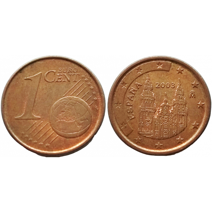 Испания 1 евроцент 2003 год KM# 1040