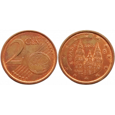 Испания 2 евроцента 2005 год KM# 1041