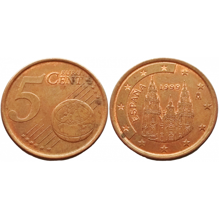 Испания 5 евроцентов 1999 год KM# 1042