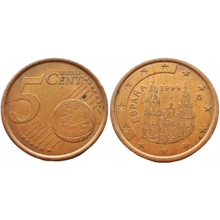 Испания 5 евроцентов 1999 год KM# 1042