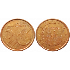 Испания 5 евроцентов 2003 год KM# 1042