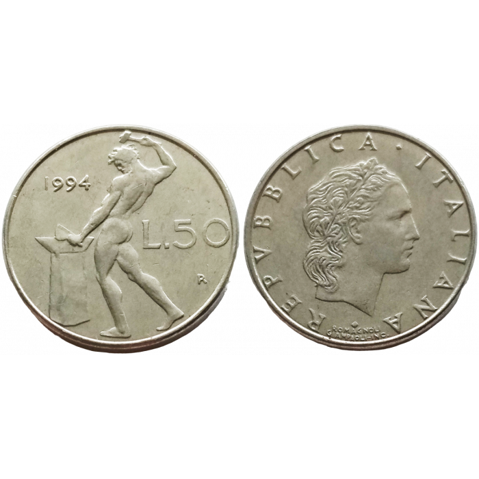 Италия 50 лир 1994 год KM# 95.2