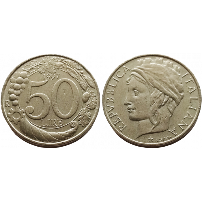 Италия 50 лир 1997 год KM# 183