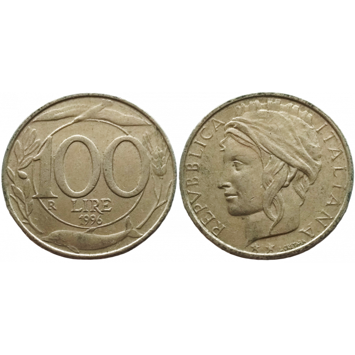 Италия 100 лир 1996 год KM# 159