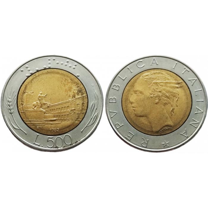 Италия 500 лир 1982 год KM# 111