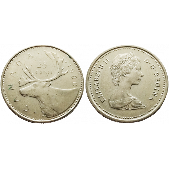 Канада 25 центов 1980 год KM# 74