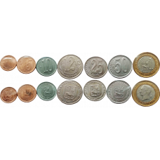 Венесуэла 1 5 10 12,5 25 50 сентимо 1 боливар 2007-2012 год Набор из 7 монет